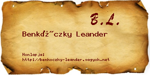 Benkóczky Leander névjegykártya
